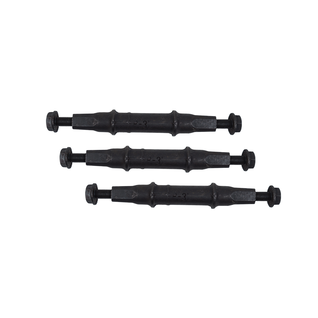 Kit X3 Eje Para Caja Pedalera 11,5cm Punta Cuadrada Estándar