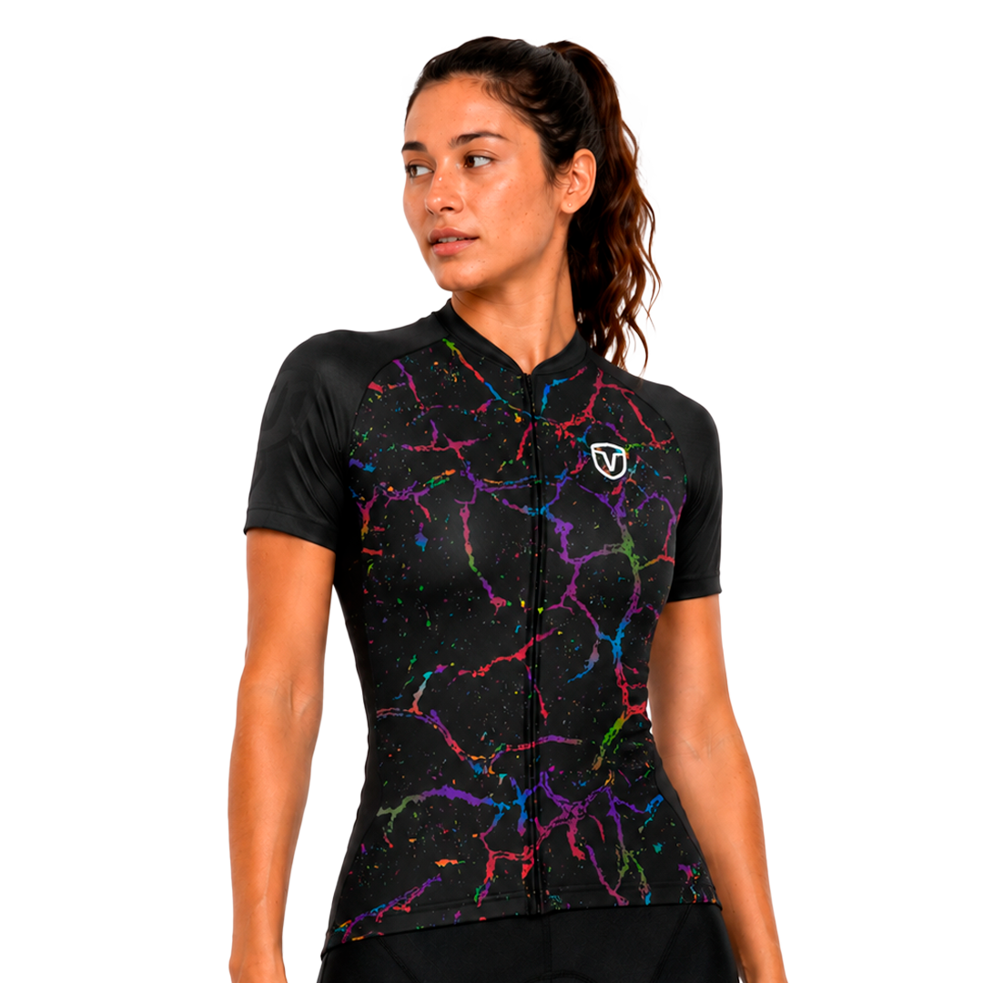 Casaca Jersey Ciclismo Vairo Cosmic Mujer